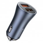Autolaadija 40W 12-24V 2xUSB QC4.0 SCP FCP AFC, hall