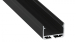 LED profile, black anodized, SILEDA, 2.02m