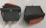 Klahvl&uuml;liti; ON-OFF, fikseeritud, 2 kontakti. 6A/250Vac, 29x10mm, SPST, veekindel, oranž