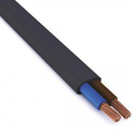 Kaabel OMYp 2x1,0 mm&sup2; must(mitmekiuline, lame) BVV-PLL; 300V