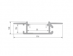 LED-profiil ZATI, must, 3 meetrit
