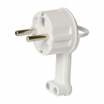 Pistik Schuko, maandusega, 230V, 16A, valge