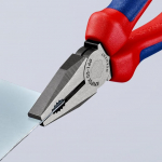 KNIPEX 03 02 160 Kombineeritud tangid mitmekomponentsete k&auml;epidemetega mustad atramenteeritud 160 mm