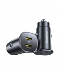 Car Fast Charger GoTrip 30W 12-24V 2xUSB-C PD, Black