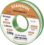 Jootetina Sn96.5Ag3Cu0.5 1.0mm 100g Stannol r&auml;bustiga