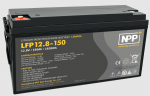 LiFePO4 aku 12.8V 150Ah T16 (M8) klemmidega NPP aku.