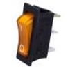 Klahvl&uuml;liti; ON-OFF, fikseeritud, 2 kontakti. 10A/250Vac, 28x10,5mm, SPST, kollane