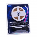 LED riba komplekt toiteploki ja pistikutega, 5 meetrit, COB, 8W/m, 12V, 800lm/m, 3000K soe valge