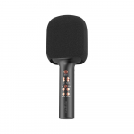 Bluetooth karaoke mikrofon koos k&otilde;lariga, must