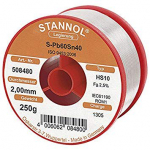 Jootetraat PB60/SN40 2,0mm 250g r&auml;bustiga Stannol