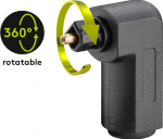 Toslink digitaal-/audioadapter 90&deg; - Toslink isane > Toslink emane GOOBAY