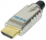Pistik HDMI met. Kullatud kontaktid