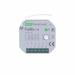 4-button remote control transmitter powered from 230 V;