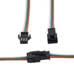 Liitmik digitaalsetele LED ribadele, 3PIN, isane + emane, 2x 15cm