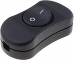 L&uuml;liti, OFF-ON fiks, 2k. 3A/250VAC 60x30x19mm SPST, juhtmele paigaldatav, must
