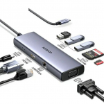 Dokkimisjaam 7in1 USB-C - USB-A 3.0, USB-C 3.0, HDMI, VGA PD CM498 UGREEN
