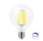 LED lamp E27 230V G95 8W 806lm, FILAMENT, soe valge 2700K, timmitav