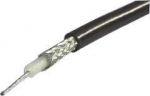 Koaksiaalkaabel RG58U vask 50om, &Oslash;5.0mm, must, complies with MIL standard