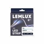 LED riba, 5m rulli, 24Vdc, 11W/m, COB 480LED/m, sinine, IP20, 180&deg;.