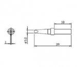 Jootekolvi otsik 3.2mm, jootekolvile PENSOL SL10;20;30 RoHS, Solomon