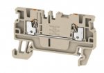 Feed-through terminal, PUSH IN, 1.5 mm&sup2;, 500 V, 17.5 A, dark beige A2C 1.5, Weidmuller