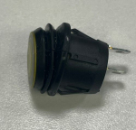 Rocker switch; ON-OFF, fixed, 2pins. 6A/250Vac, 19x12mm, SPST, waterproof, orange, round