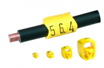 Kaabli markeering '6', &Oslash; 1.3-3.0 mm traat, kollane, (pakis 250tk), Partex