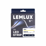 LED riba, 5m rulli, 24Vdc, 11W/m, COB 480LED/m, kollane, IP20, 180&deg;.
