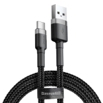 Cable USB2.0 A plug - USB C plug 1.0m QC3.0 gray+black BASEUS