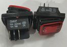 Klahvl&uuml;liti; ON-OFF, fikseeritud, 4 kontaktiga. 30A/250Vac, 22x30mm, DPST, veekindel, punane LED 230V