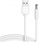 Universaalne USB ja DC 5.5/2.1mm Jack Interface laadimisliides (5V/3A) kaabel &otilde;huniisutaja jaoks, valge, VENTION