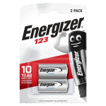 Liitiumpatarei CR123A (CR17345, DL123A) 3V 1.5Ah Energizer 2tk blisteris