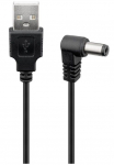 Goobay USB- ja DC-kaabel 5,5 x 2,1 mm, 1 m, 5V 1A must