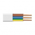 Kaabel 3x2.5mm&sup2;, 25 m rull, valge, monoliitne, lame, YDYp