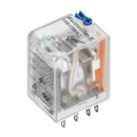 Relee DRM570012LT, 4 CO, 12 V DC, 5 A, testnupu ja LED iga, Weidmuller
