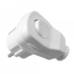 Uni-Schuko nurgapistik koos l&uuml;litiga16A/250V, valge