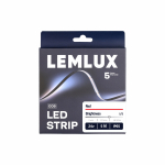 LED riba, 5m rulli, 24Vdc, 11W/m, COB 480LED/m, punane, IP65 hermeetiline, 180&deg;.