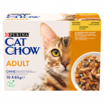 PURINA Cat Chow T&auml;iskasvanud kassitoit kana ja suvik&otilde;rvitsaga tarretises 10x85 g