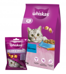 WHISKAS Adult 14 kg &ndash; kuiv kassitoit tuunikala ja k&ouml;&ouml;giviljadega + WHISKAS Relax & Relieve 45 g