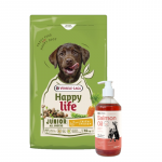 VERSELE-LAGA Happy Life Junior Chicken 7,5 kg &ndash; toit kutsikatele ja noortele koertele linnulihaga + LAB V l&otilde;he&otilde;li koertele ja kassidele 500 ml