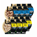 SHEBA Filets m&auml;rg kassitoit kana kastmes 6x60 g + Filets m&auml;rg kassitoit tuunikalaga kastmes 6x60 g