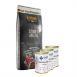 BELCANDO Adult Lamb Rice 12,5 kg + ENZO VET Soole dieet koertele lambalihaga 3x400g