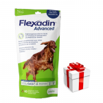 VETOQUINOL Flexadin Advanced 60 n&auml;rimistabletti + &uuml;llatus teie koerale