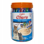 Inaba Cat Churu 50 x 14 g (700 g) kreemjas kassitoit, tuunikalaga segu