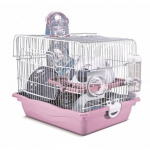 Panama lemmikloomapuur n&auml;rilistele, 35,5x26,6x27,5 cm, valge/roosa