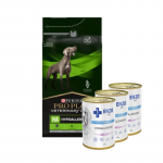 PURINA Veterinary PVD HA h&uuml;poallergeeniline koeratoit 1,3 kg + ENZO VET h&uuml;poallergeeniline toit j&auml;nesega koertele 3x400 g