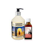 Super Beno Sawanna Aafrika koerashampoon valge ja heleda karvkattega koertele 400 ml + Lab-V 100% l&otilde;he&otilde;li igas vanuses koertele ja kassidele 100 ml k&uuml;lmpressitud