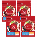 PURINA ONE Junior Medium/Maxi kutsikatoit, rikkalikult kana ja riisiga, 4x2,5 kg