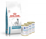 ROYAL CANIN Hypoallergenic DR21 14kg + 3x ENZO VET h&uuml;poallergeenne dieet k&uuml;&uuml;likuga koertele 400g