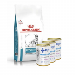 ROYAL CANIN H&uuml;poallergeeniline m&otilde;&otilde;duka kalorsusega HME23 14 kg + ENZO VET H&uuml;poallergeeniline dieet j&auml;nesega koertele 3x400 g